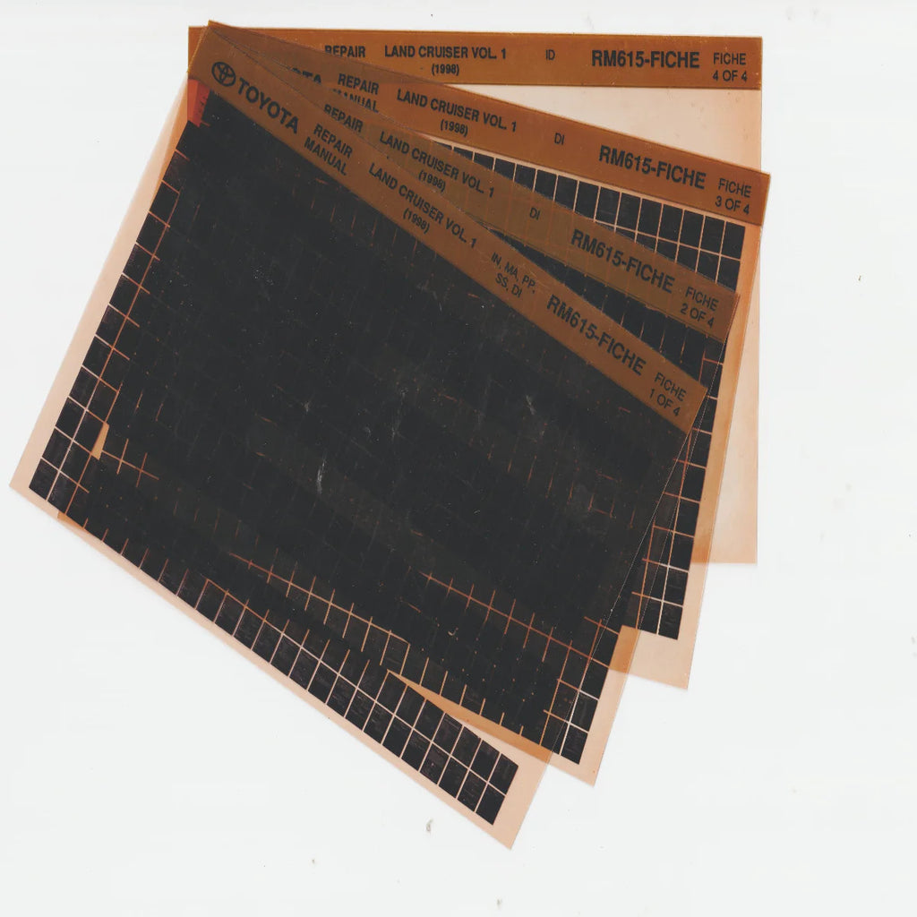 1998 Toyota Land Cruiser Workshop Service Repair Manual Microfiche Set Vol 1 & 2