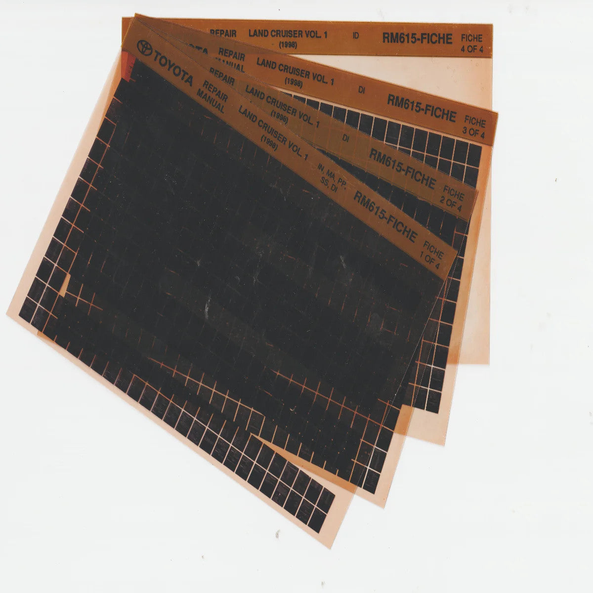 1998 Toyota Land Cruiser Workshop Service Repair Manual Microfiche Set Vol 1 & 2