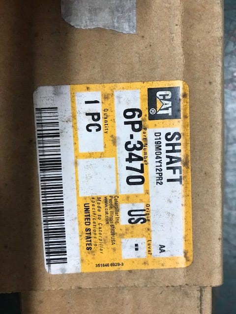 For Caterpillar Shaft Part # 6P3470