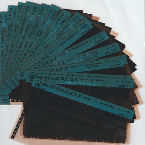 1982-1990 Buick "B,C,D,E,G,X" Body Style Parts Microfiche Catalog Slides