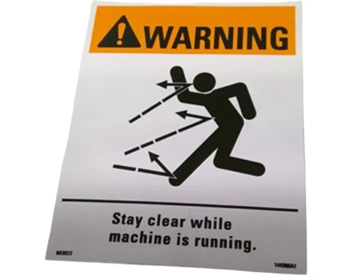 New Old Stock Decal, Warning Part # 144388A1 For CNHi