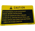 New Old Stock Label, Start Part # G3700-88510 For Kubota Tractors