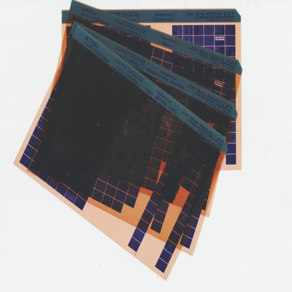 1978-1983 Fits Toyota Corona "RT13" Parts Microfiche Catalog Slides June 1985