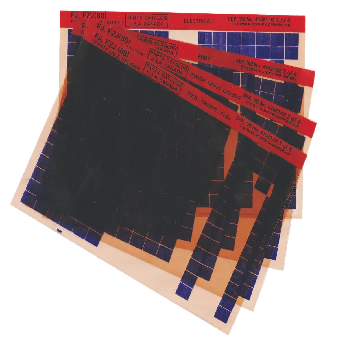 1990-1993 Fits Toyota Landcruiser "FJ, FZJ (80)" Parts Microfiche September 1992