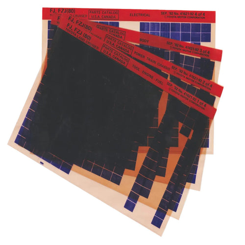 1990-1993 Fits Toyota Landcruiser "FJ, FZJ (80)" Parts Microfiche September 1992