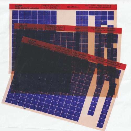 1998 Fits Toyota Landcruiser "UZJ100" Parts Microfiche Slides December 1997
