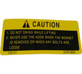 New Old Stock Label, Hook Part # G3700-88360 For Kubota Tractors