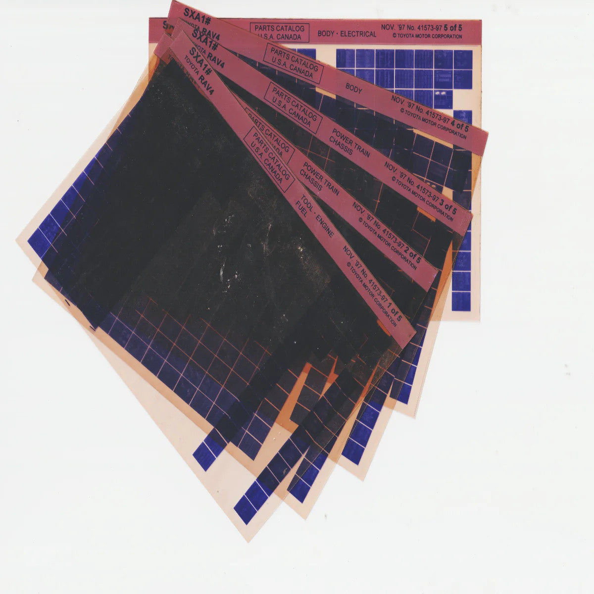 1994-1998 Fits Toyota RAV4 (SXA1) Parts Microfiche Catalog Slides November 1997