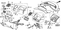 New 2006-2011 Fits Honda Civic Pad Assy., Instrument *NH597L* (DARK ATLAS GRAY), Part # 77103-SNA-A01ZA
