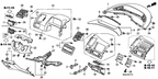 New 2006-2011 Fits Honda Civic Pad Assy., Instrument *NH597L* (DARK ATLAS GRAY), Part # 77103-SNA-A01ZA