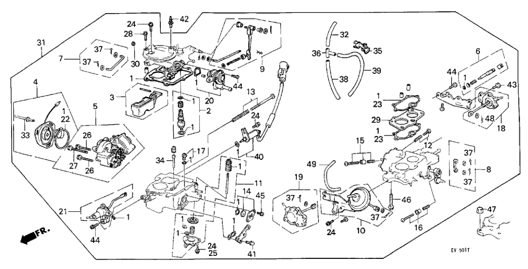 Honda New 1984-1987 Fits Honda Civic Diaphragm Set (Hac), Part # 16042-PE0-921