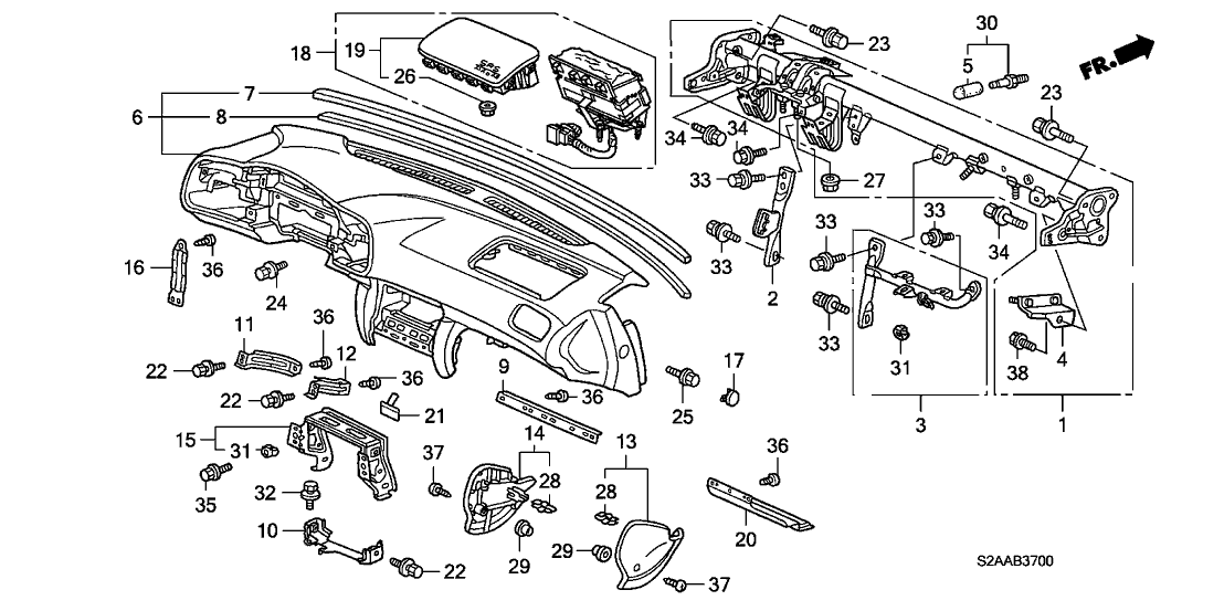 New 2006-2009 Fits Honda S2000 Pipe, Center, Part # 61315-S2A-A02ZZ