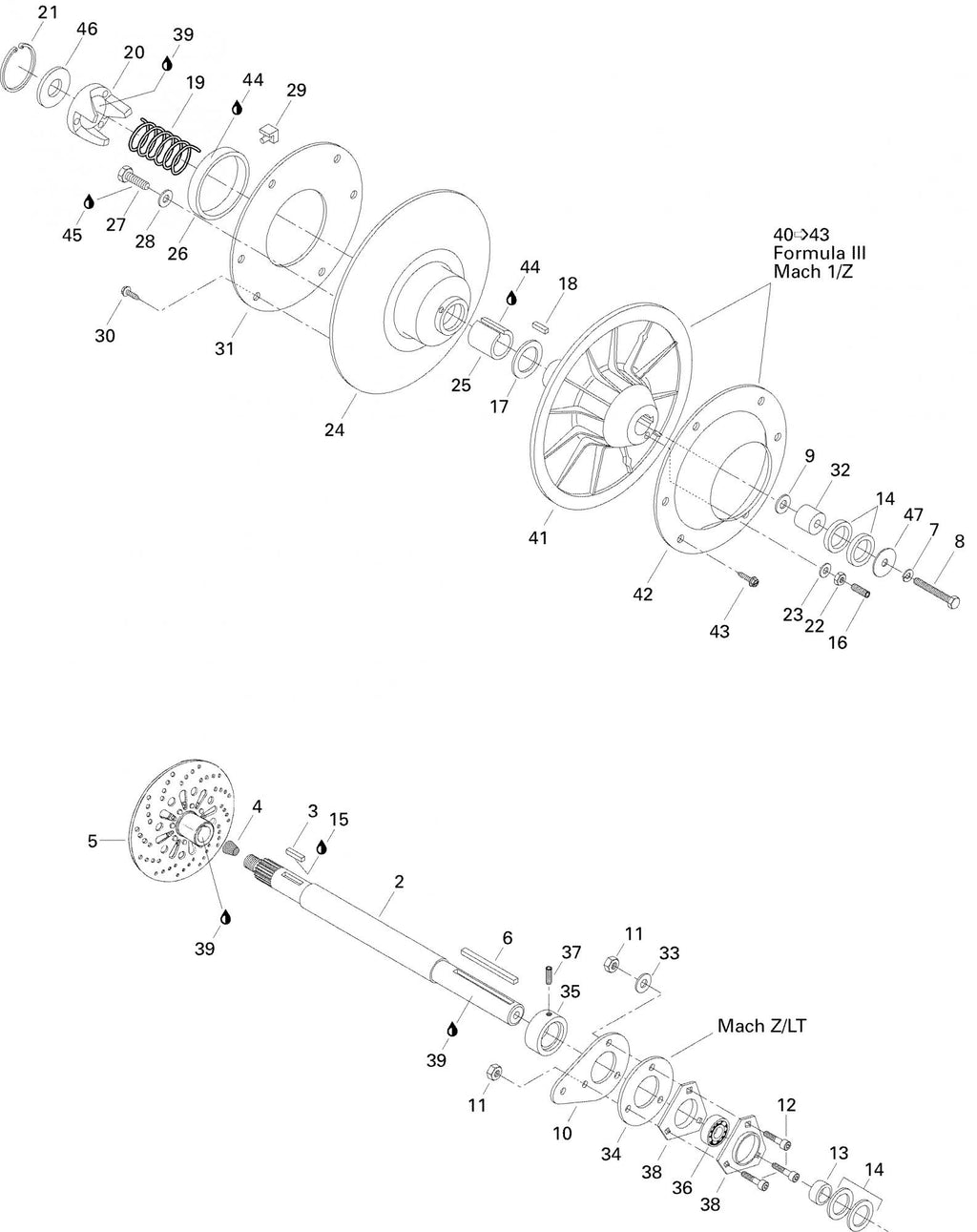 Fits 1996-2003 Ski-Doo Formula III / Formula III 600 LT Models Cup, OEM Part # 504142000