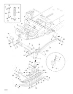 Fits 2003-2007 Ski-Doo Skandic SUV 550F / Skandic SUV 600 Lower Arm Ass'y, OEM Part # 605252227