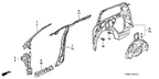 New 2005-2010 Fits Honda Odyssey Pillar Set, L. FR. (Upper) (Inner), Part # 04647-SHJ-A00ZZ