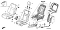 Honda New 2009-2011 Fits Honda Civic Cover, Left Front Seat-Back Trim (Atlas Gray) (Side Airbag), Part # 81521-SNE-A12ZA