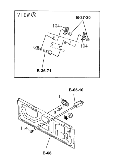 Honda New 1994-1997 Fits Honda Passport Handle, Back Door (Outer), Part # 89708-74311