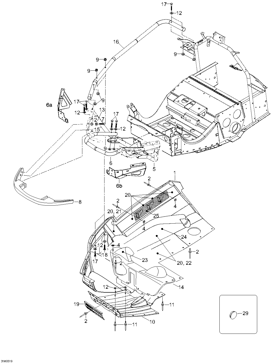 Fits 2005-2007 Ski-Doo Expedition 600 H.O. SDI / Expedition TUV 1300 (Europe) Models Reflective Sheet, OEM Part # 605451560