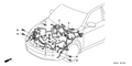 Honda New 2006-2007 Fits Honda Accord Hybrid Cabin Wire Harness, Part # 32120-SDR-A01