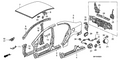 Honda New 2006-2011 Fits Honda Civic Stiffener Set, L. Center Pillar, Part # 63610-SNA-305ZZ