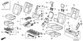 Honda New 2011-2014 Fits Honda Ridgeline Cover, Left Rear Seat-Back Trim (Atlas Gray), Part # 82521-SJP-L21ZC