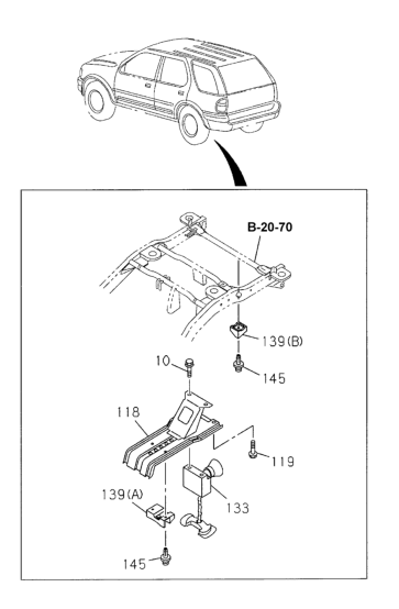 Honda New 1998-2002 Fits Honda Passport Support Assy., Spare Tire, Part # 89716-01455