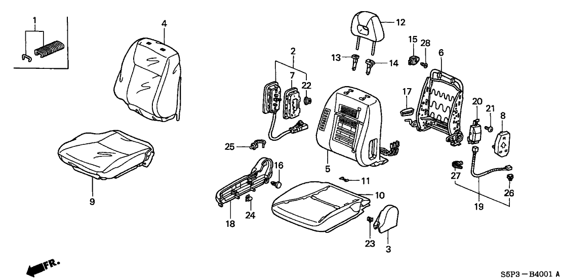 Honda New 2003-2005 Fits Honda Civic Cover, R. Center *YR239L* (KI IVORY), Part # 81115-S5A-J01ZE