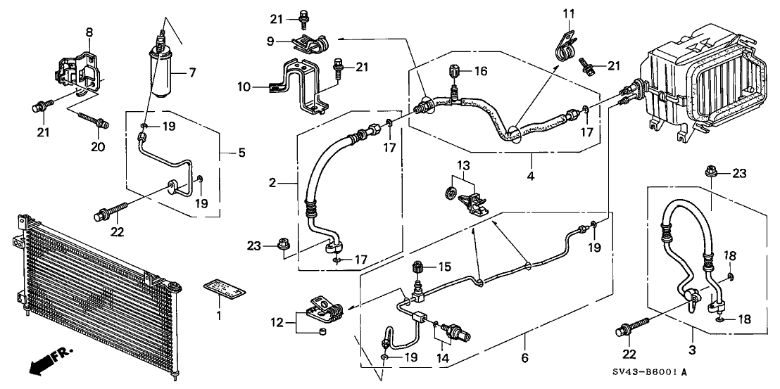 Honda New 1995-1997 Fits Honda Accord Suction Hose, Part # 80311-SV7-A11