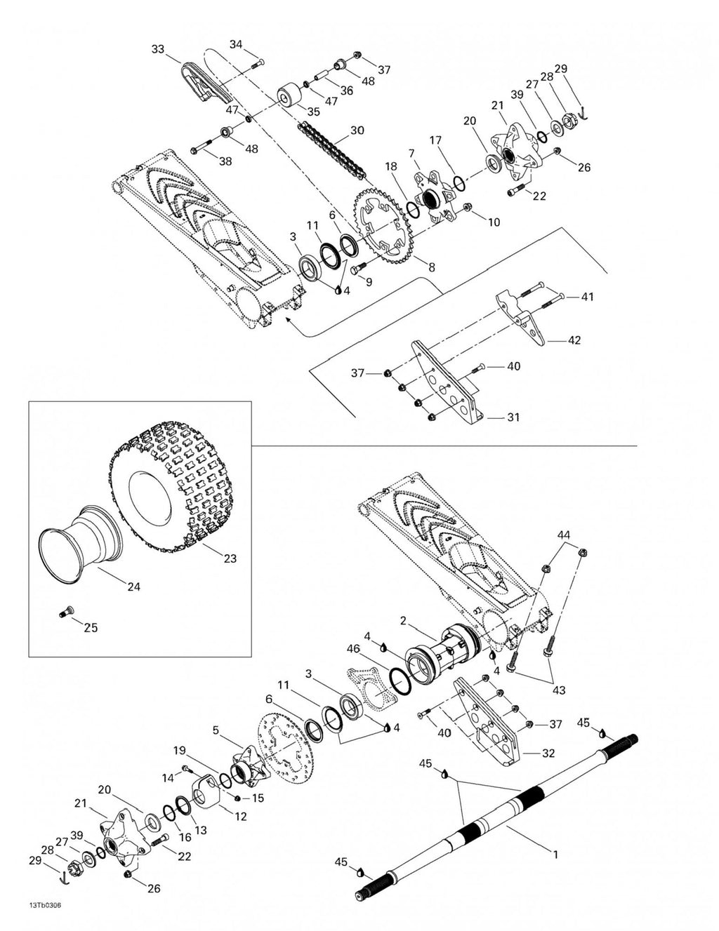 Fits 2000-2003 Can-Am DS 650 / DS 650 Baja Models Inside Bushing, OEM Part # 293900032