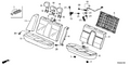 Honda New 2013 Fits Honda Civic Cover, Rear Seat-Back Trim (Sienna Beige), Part # 82121-TR3-L21ZA