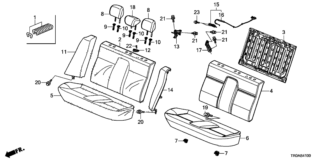 Honda New 2013 Fits Honda Civic Cover, Rear Seat-Back Trim (Sienna Beige), Part # 82121-TR3-L21ZA