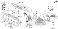 Honda New 2006-2007 Fits Honda Accord Garnish Assembly, Rear License (Graphite Pearl), Part # 74890-SDA-A01ZE