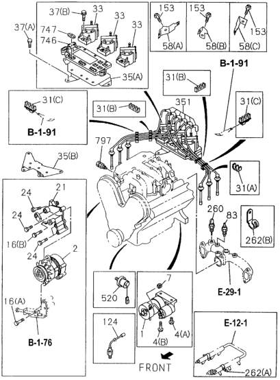 Honda New 1994-1995 Fits Honda Passport Bracket, Ignition Coil, Part # 81049-61450