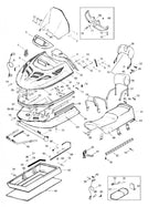 Fits 1996-2007 Ski-Doo Expedition 4-TEC / Skandic 500/600 Models Foam, Backrest, OEM Part # 539399