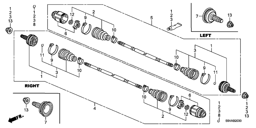 New 2006-2008 Fits Honda Pilot Shaft, Rear Axle, Part # 42332-STW-A01