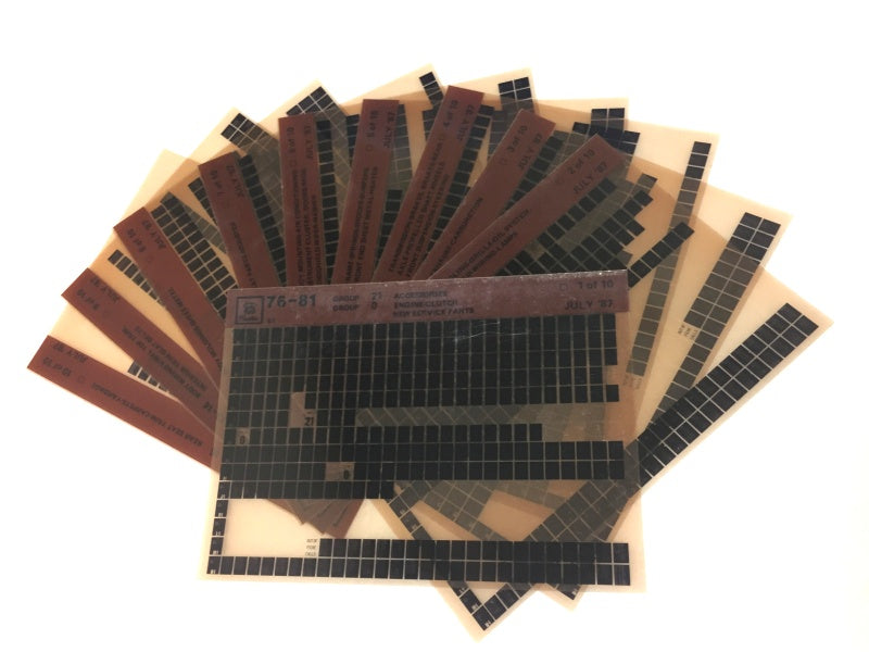 1976-1981 Cadillac All Models Parts Microfiche Catalog Slides