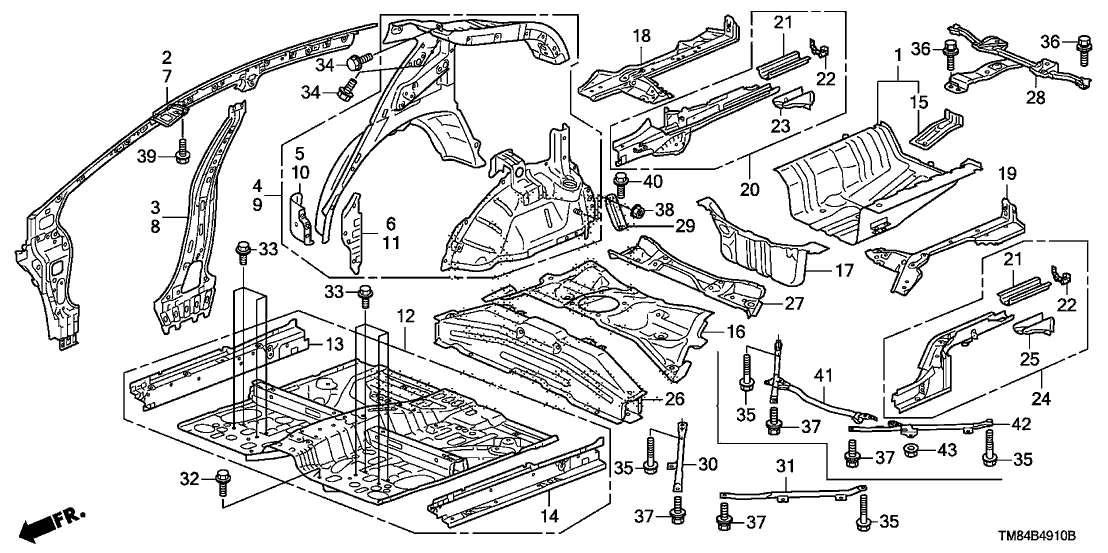 Honda New 2010 Fits Honda Insight Rod L, Trailing Arm Performance, Part # 74640-TM8-A00