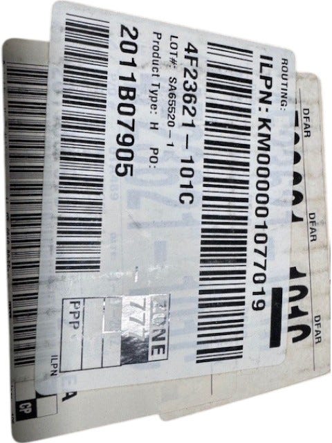 Boeing 4F23621-101C — Iron Vault inventory image OWNERMANIFESTBOEING4F236