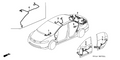 Honda New 2006-2008 Fits Honda Civic Sub-Wire, Console, Part # 32104-SNA-A00