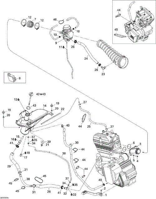 Can-Am - OEM schematic diagram - Part # 2572-707000243 - 01- Engine 2 - Ref # 36