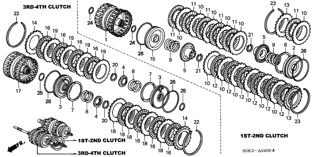 New 1999 Fits Acura TL Piston, Second Clutch, Part # 22621-P7T-003