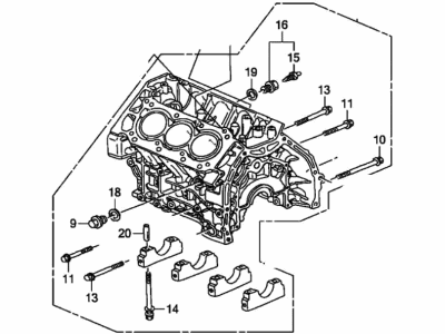 Acura New 2005-2008 Fits Acura RL / TL Cylinder Block Assembly, Part # 11000-RJA-000