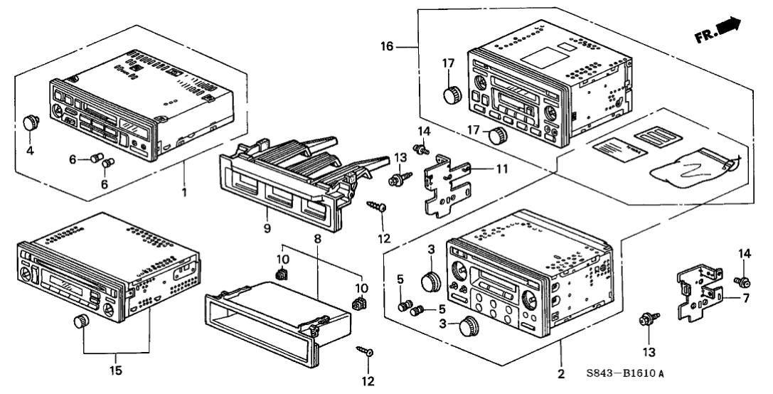 Honda New 1998 Fits Honda Accord Auto Radio Tuner Assembly, Part # 39100-S84-A01