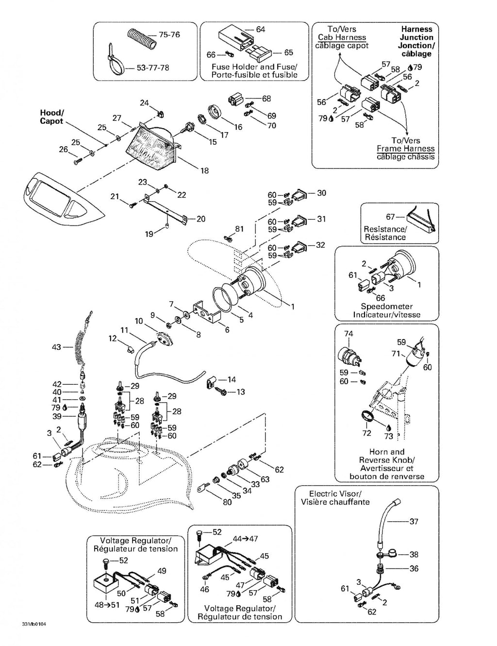 Fits 1996-2007 BRP Formula 500 / Formula 500 Deluxe Models Female Terminal Housing, 24 Circuits, OEM Part # 409204600