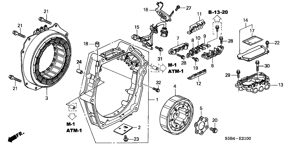 Honda New 2003-2005 Fits Honda Civic Cover, Busbar (Lower), Part # 1A466-PZA-000