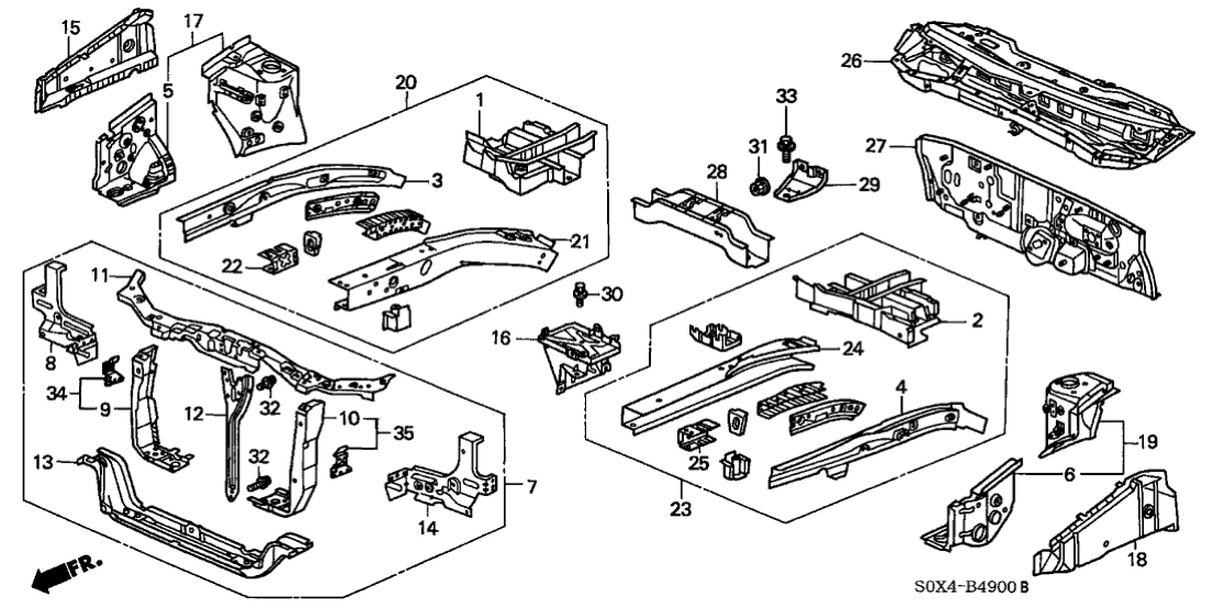 Honda New 1999-2001 Fits Honda Odyssey Housing, L. FR., Part # 60750-S0X-305ZZ