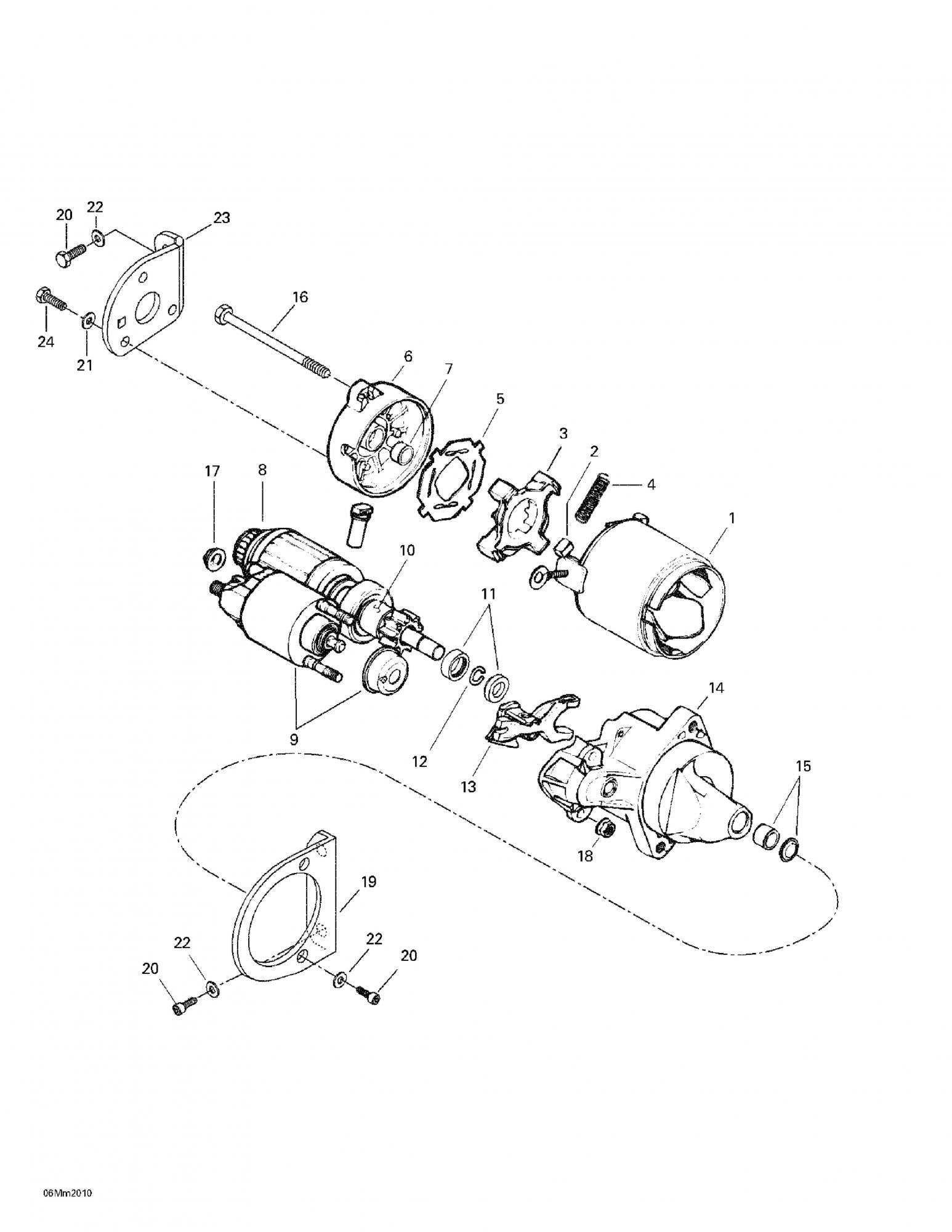 Fits 2000-2006 Ski-Doo Formula Deluxe 500/600/700 / Formula Deluxe 600/700 Models Brush Kit, OEM Part # 410213107