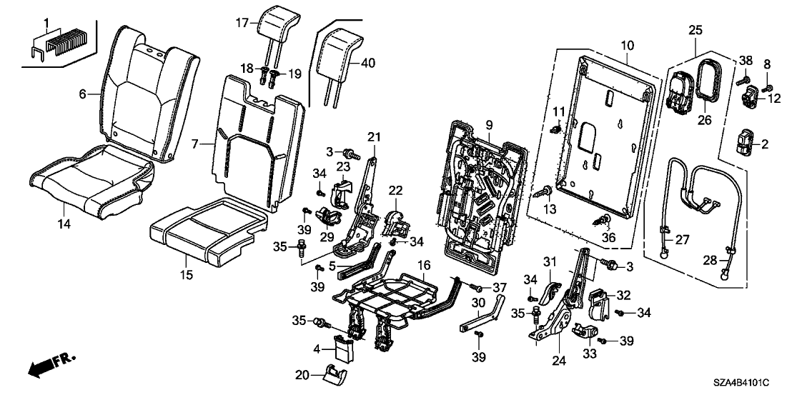 Honda New 2012-2015 Fits Honda Pilot Cover, Right Rear Seat Cushion Trim (Light Beige), Part # 82131-SZA-A22ZD