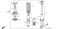 Honda New 1993-1995 Fits Honda Civic Spring, Rear (Nhk Spring), Part # 52441-SR0-A04