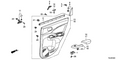 Honda New 2016 Fits Honda CR-V Base Comp R, RR Door, Part # 83702-T0A-A91ZA